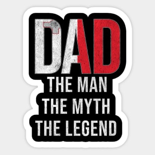 Maltese Dad The Man The Myth The Legend - Gift for Maltese Dad With Roots From Maltese Sticker